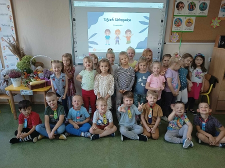 Dzień Chłopaka w 5 i 6 latkach w Miejskim Przedszkolu Samorządowym nr 3 w Mławie...