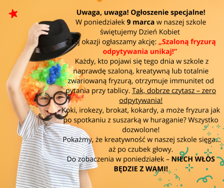 9 marca w szkole świętujemy Dzień Kobiet