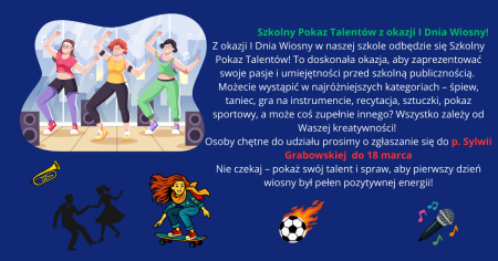 Szkolny Pokaz Talentów z okazji I Dnia Wiosny! 
